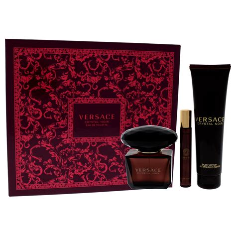 versace crystal noir fall gift set|versace crystal noir perfume boots.